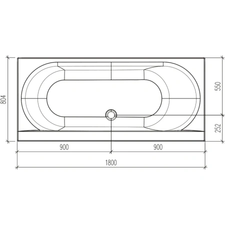 Акриловая ванна 180x80,4 см Eurolux Orio E1016075028