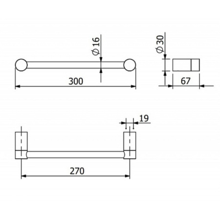 Полотенцедержатель Kludi Vela R 5896205