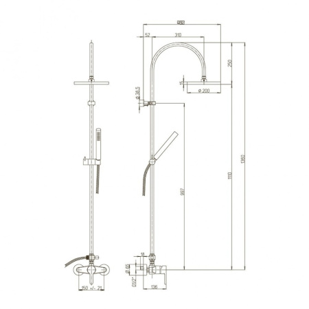 Душевая система Paini 92CR6891P1
