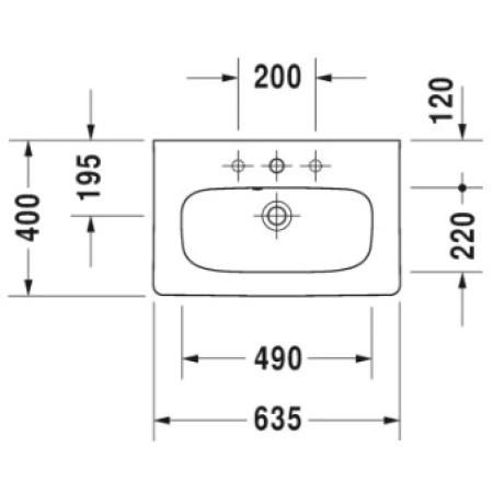 Раковина 63,5x40 см Duravit DuraStyle 2337630000