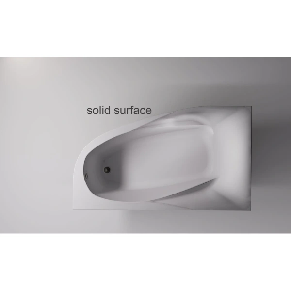 Ванна из литьевого мрамора Astra-Form Селена Solid Surface 01010080 170x100 см L, угловая, белый матовый