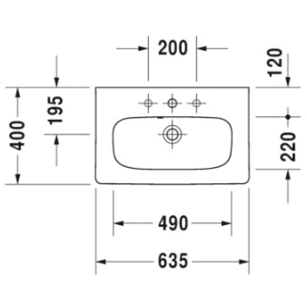Раковина 63,5x40 см Duravit DuraStyle 2337630000