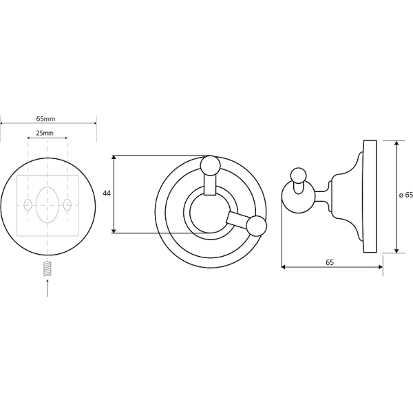Крючок Bemeta Retro 144206038