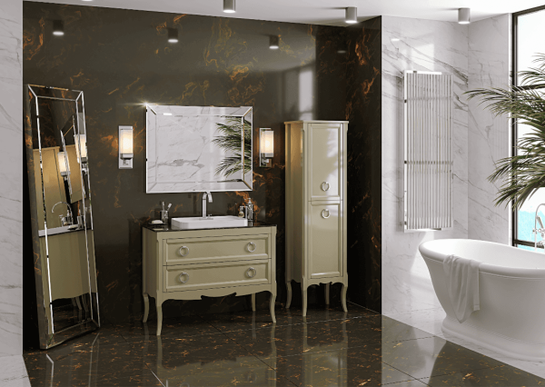 Пенал Bagno Piu Moretta 2.0 48 MR-3-175-26 DX + BU 013.80.Cromo глянцевый капучино