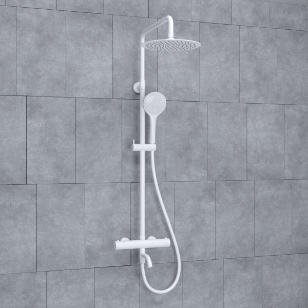 Душевая стойка WasserKRAFT A188.257.155.WM Thermo белый матовый