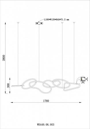 Подвесной светильник Wertmark Vanessa WE449.06.903