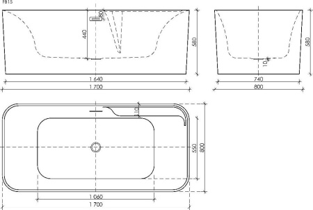 Акриловая ванна Sancos Sigma 170x80 FB15, белый