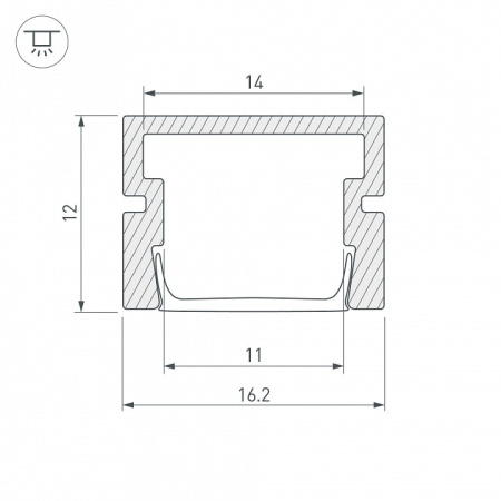 Профиль накладной Arlight PDS 035027