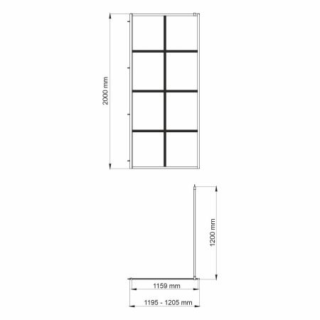 Глан (Glan) 66W40 Душевая перегородка