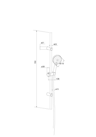 Душевой комплект Damixa Origin One 918100000