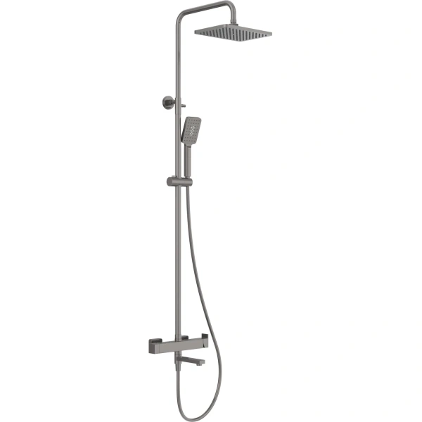 Душевая система Cezares Slider SLIDER-CVD-GM 267x193 см, со смесителем, оружейная сталь матовый