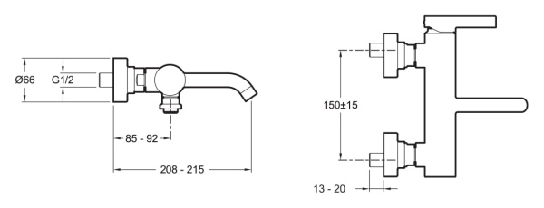 Смеситель для ванны Jacob Delafon STILLNESS E12778-4-CP