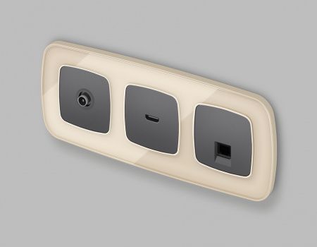 Накладка для розетки HDMI Ambrella Volt OMEGA OP6640
