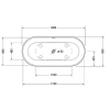 Акриловая ванна Duravit Luv 700434000000000 180x85 см, отдельностоящая, белый