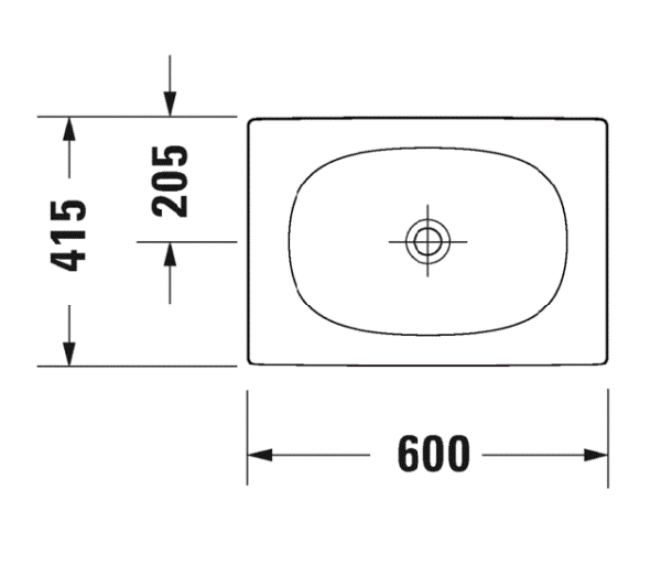 Раковина Duravit Viu 23586000001-WG шлифованная