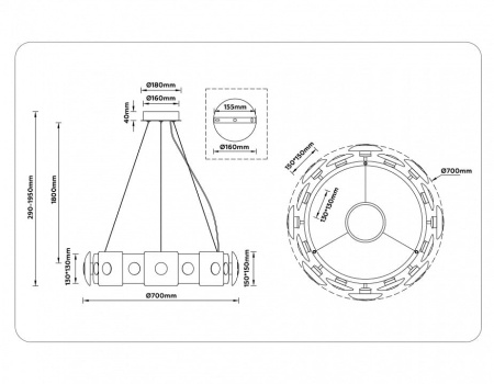 Подвесной светильник Ambrella Light LH LH31030