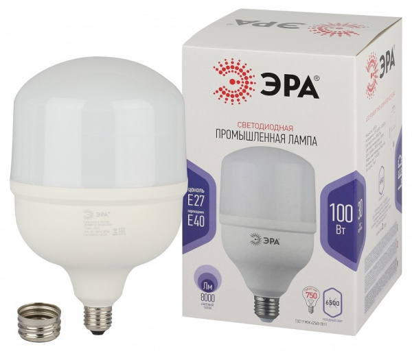 Лампа светодиодная Эра Стандарт E27/E40 100Вт 6500K LED POWER T160-100W-6500-E27/E40