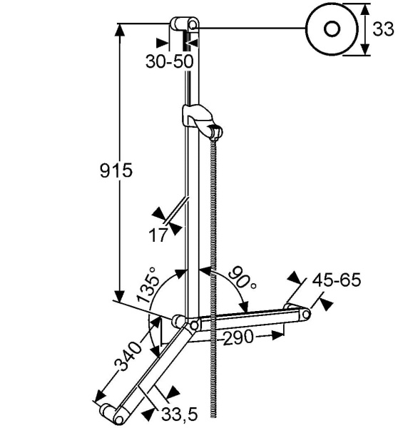 Настенная штанга Kludi Sirena 6150205-00