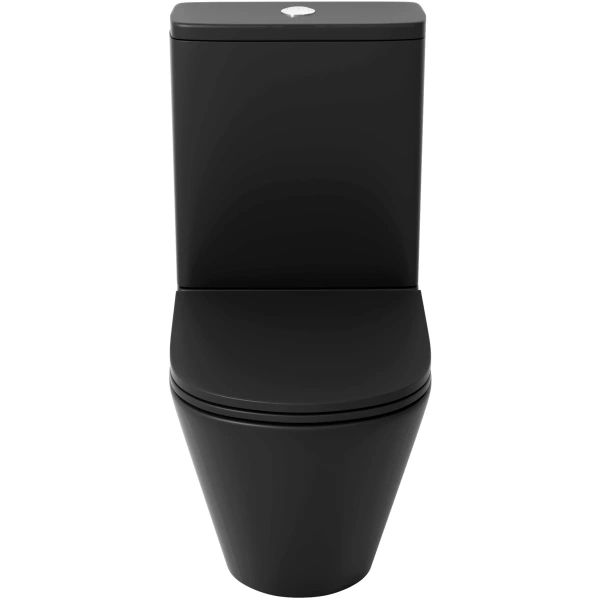 Унитаз-компакт Grossman GR-4450BMSQ безободковый, торнадо, с сиденьем микролифт, черный матовый