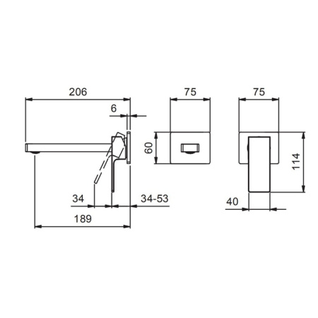 Смеситель для раковины Fantini Mint 34 02 F811B