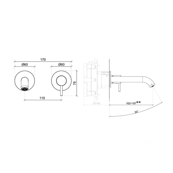 Смеситель для раковины Almar E210033.CR
