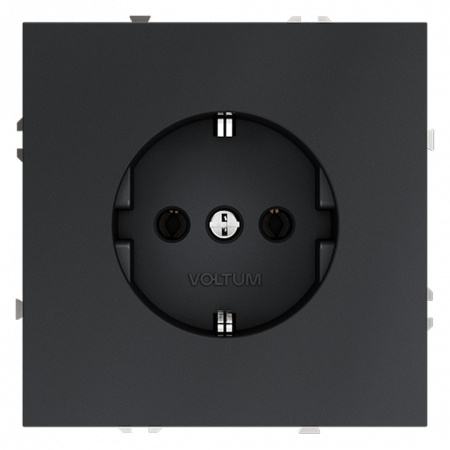 Розетка с заземлением без рамки Voltum S70 VLS040107