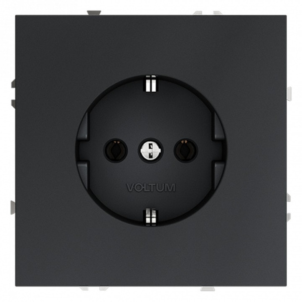 Розетка с заземлением без рамки Voltum S70 VLS040107