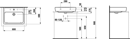 Раковина Laufen Pro 8.1795.2.000.104.1