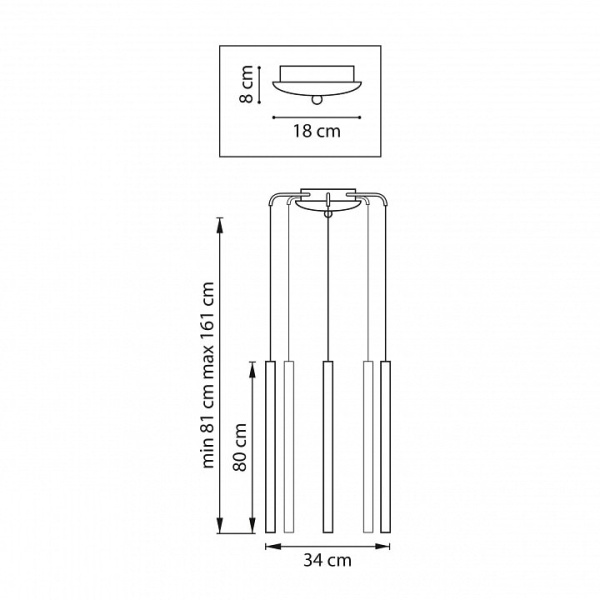 Подвесная люстра Lightstar Tubo L5T747437