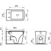 Приставной безободковый унитаз BelBagno Ardente-R BB003CBR