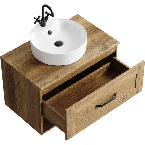 Тумба под раковину Aqwella Craft 80 CRF0108DB дуб балтийский