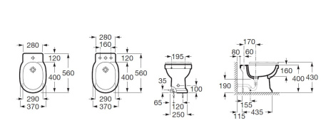 Биде напольное Roca Carmen 3570A4000