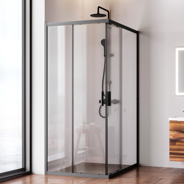 Душевой уголок AM.PM Gem 120x90 W90G-403-120290-BT черный матовый