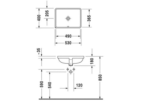 Раковина Duravit Starck 3 03054900001-WG