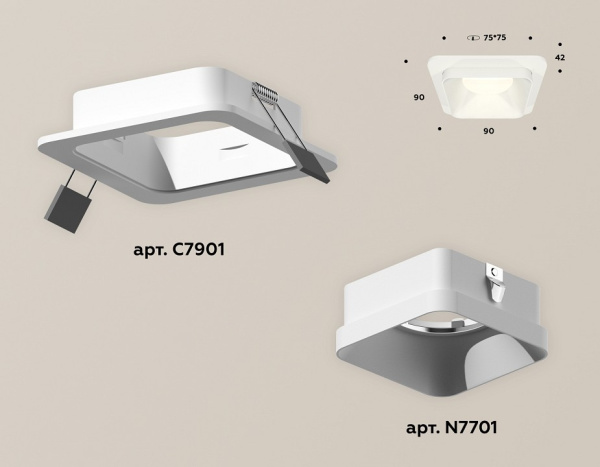 Встраиваемый светильник Ambrella Light XC XC7901001
