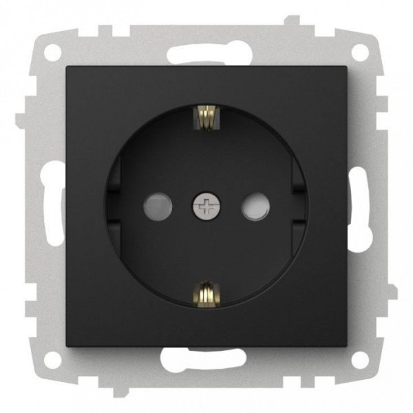 Розетка с заземлением и со шторкой без рамки Elbi Eleсtriс Zena Vega 609-014800-243