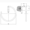 Полотенцедержатель Gessi Goccia 38109#079 белый