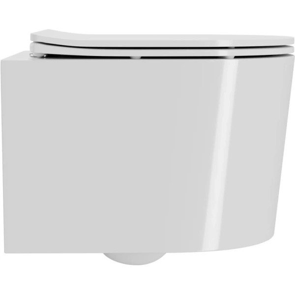 Унитаз подвесной Point Веста PN41701 безободковый, с сиденьем микролифт, белый