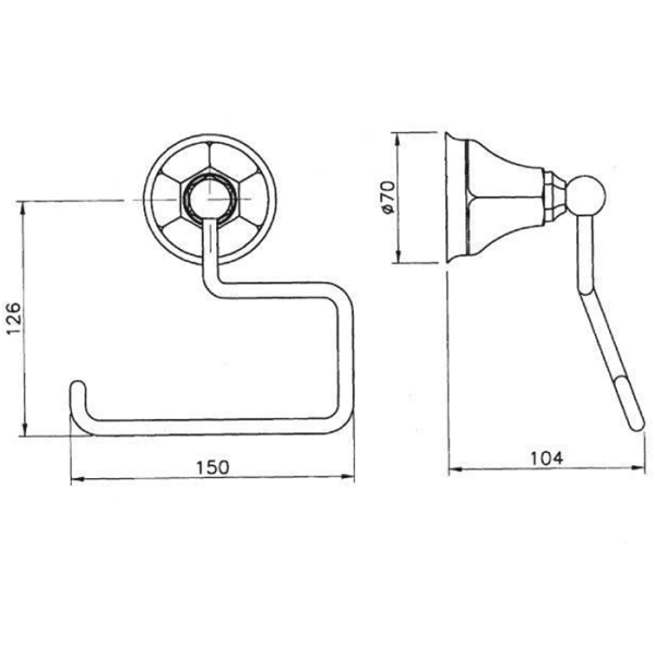 Бумагодержатель Nicolazzi Classica 1492BZ