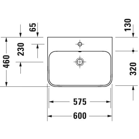 Раковина 60x46 см Duravit Happy D.2 Plus 2360600000