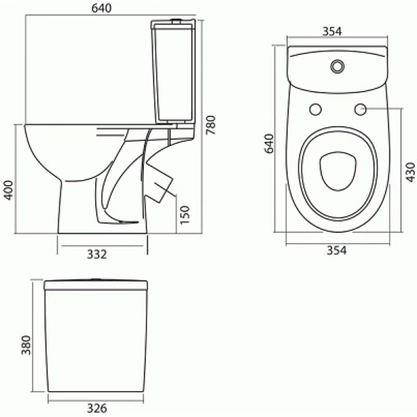 Унитаз-компакт Kolo Freja L79201000 косой выпуск, с сиденьем, белый