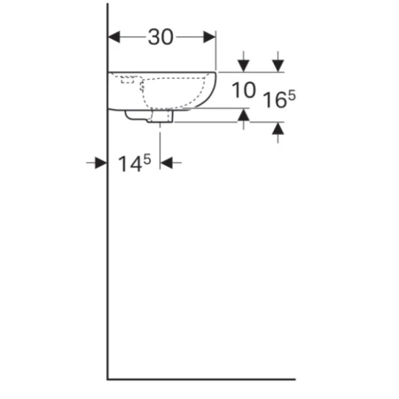 Раковина 40x30 см Geberit Renova 273040000