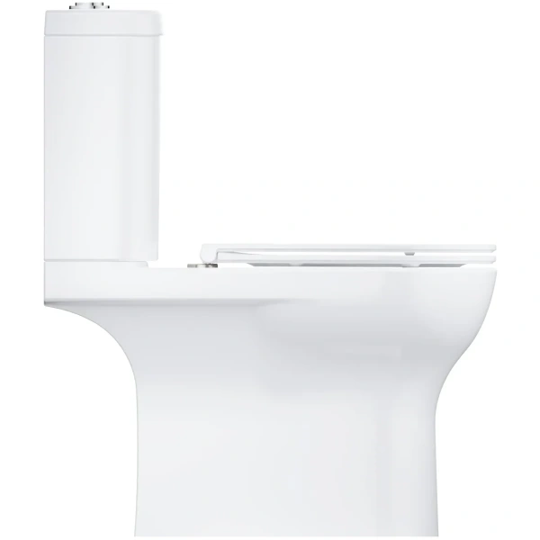 Унитаз-компакт Grohe Bau Ceramic 39974000 безободковый, с сиденьем микролифт, альпийский белый