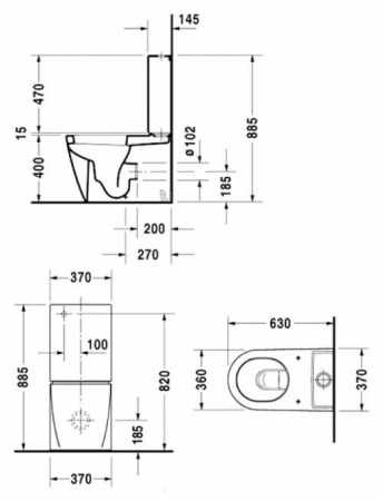 Бачок для унитаза Duravit Starck 2 09330000051-WG
