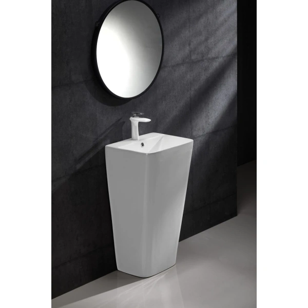 Раковина CeramaLux G-302 44x38 см, напольная, белый
