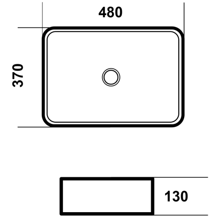 Раковина 48x37 см Grossman GR-3016BEM