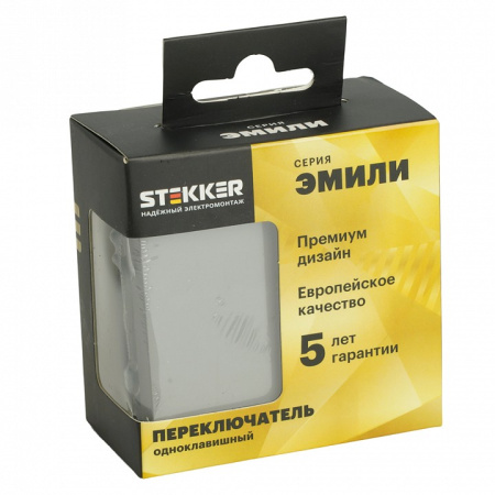Переключатель перекрестный одноклавишный Stekker Эмили 49945