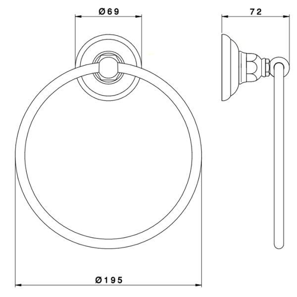 Держатель-кольцо для полотенец Nicolazzi Classica 1485 BZ