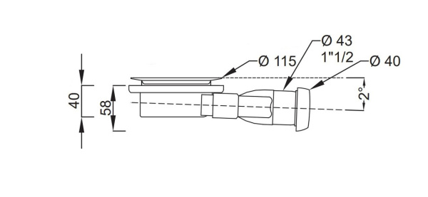 Сифон для поддона Jacob Delafon Flight Neus E9A1364-CP