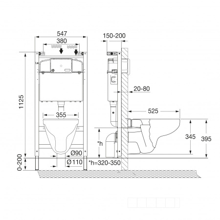 Унитаз с инсталяцией Roca Victoria 7893105010